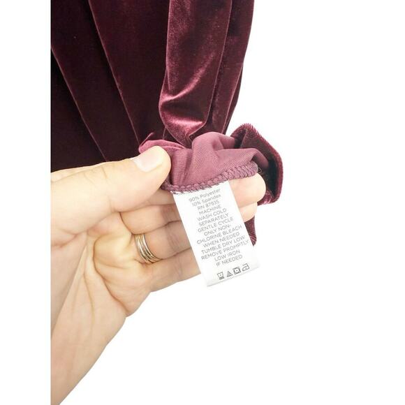 Susan Graver Red Burgundy Velvet Tunic Dress Womens XL - Picture 4 of 7